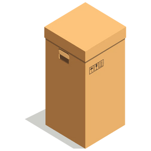 Container with top loader cover